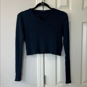 Brandy Melville LS Crop Shirt